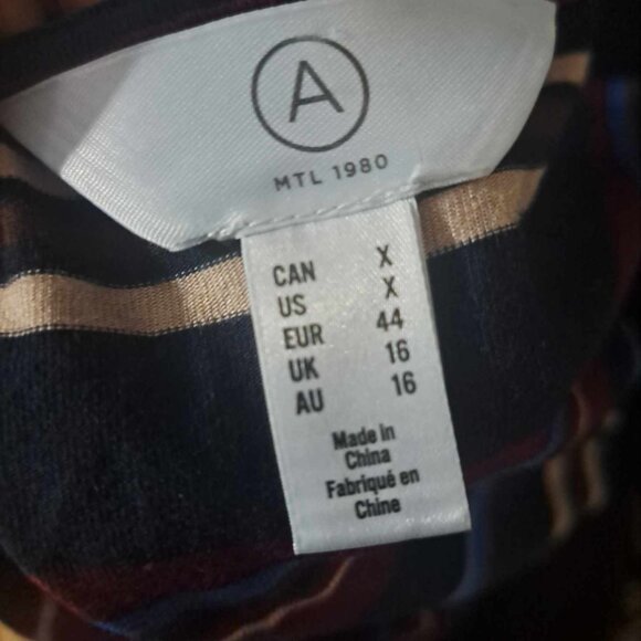 STUNNING 0X - Addition Elle | Striped Asymmetric Faux Wrap Dress - Picture 7 of 8